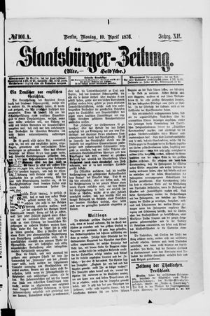 Staatsbürger-Zeitung on Apr 10, 1876