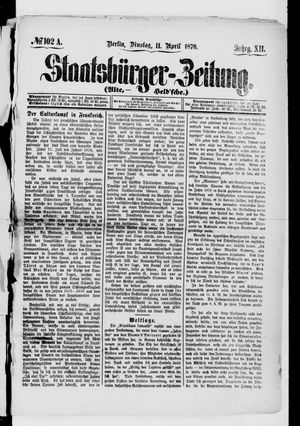 Staatsbürger-Zeitung vom 11.04.1876