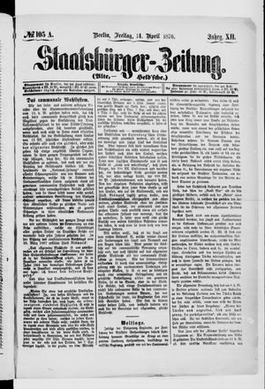 Staatsbürger-Zeitung on Apr 14, 1876