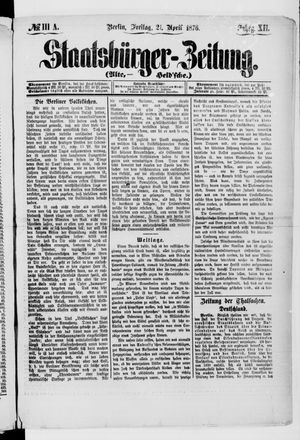 Staatsbürger-Zeitung on Apr 20, 1876