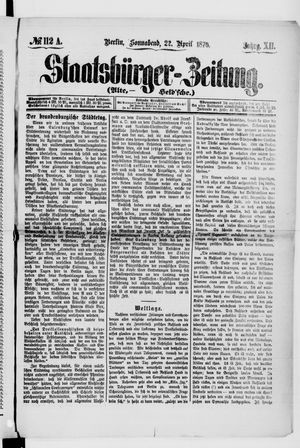 Staatsbürger-Zeitung on Apr 21, 1876