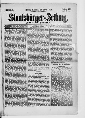 Staatsbürger-Zeitung on Apr 29, 1876
