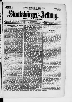Staatsbürger-Zeitung vom 03.05.1876