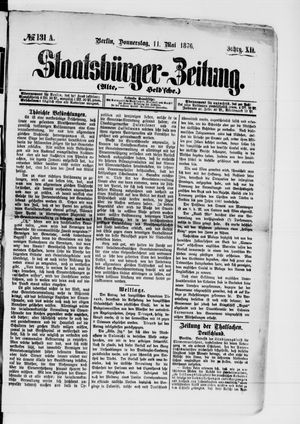 Staatsbürger-Zeitung vom 11.05.1876