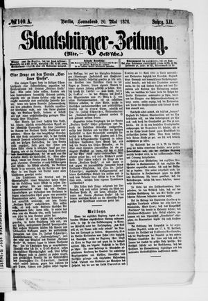 Staatsbürger-Zeitung vom 20.05.1876