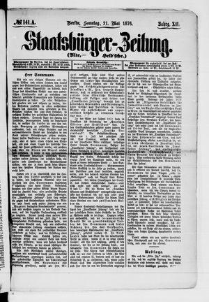 Staatsbürger-Zeitung on May 21, 1876