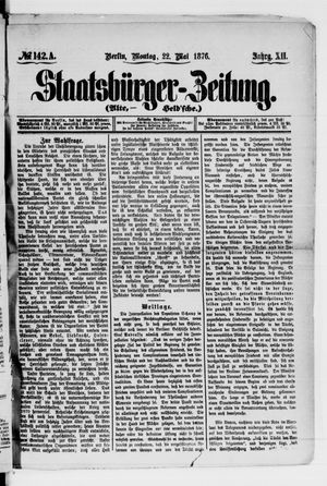 Staatsbürger-Zeitung on May 22, 1876