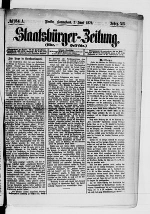Staatsbürger-Zeitung on Jun 3, 1876