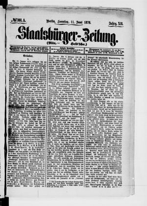 Staatsbürger-Zeitung vom 11.06.1876