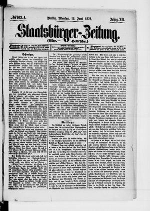 Staatsbürger-Zeitung on Jun 12, 1876