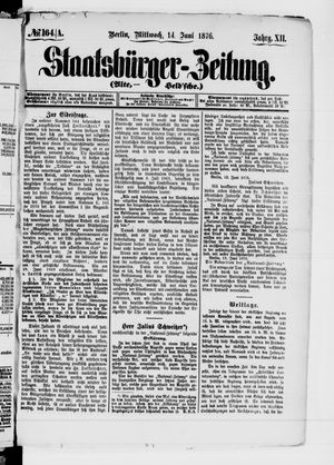 Staatsbürger-Zeitung on Jun 14, 1876