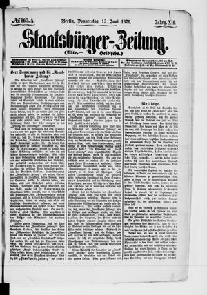 Staatsbürger-Zeitung vom 15.06.1876