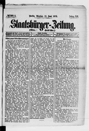Staatsbürger-Zeitung vom 19.06.1876