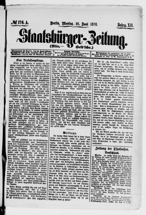 Staatsbürger-Zeitung on Jun 26, 1876