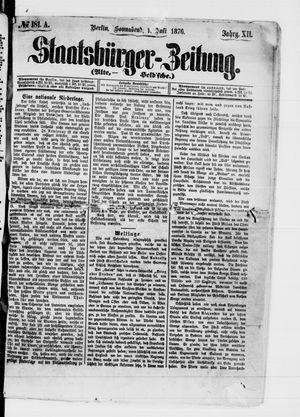 Staatsbürger-Zeitung on Jul 1, 1876