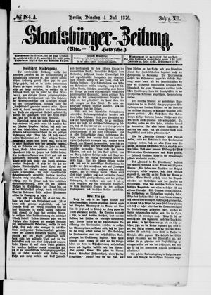 Staatsbürger-Zeitung on Jul 4, 1876