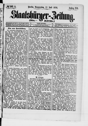 Staatsbürger-Zeitung vom 13.07.1876
