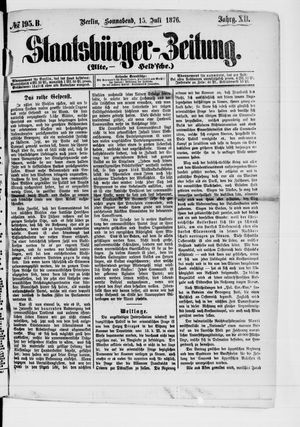 Staatsbürger-Zeitung vom 15.07.1876