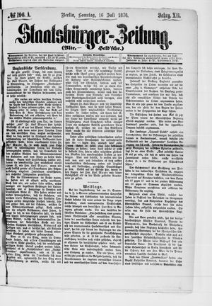 Staatsbürger-Zeitung vom 16.07.1876