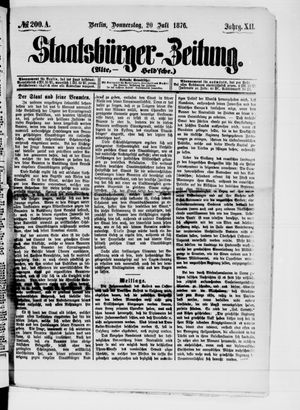 Staatsbürger-Zeitung vom 20.07.1876