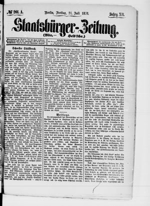 Staatsbürger-Zeitung vom 21.07.1876