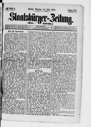 Staatsbürger-Zeitung vom 24.07.1876