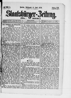 Staatsbürger-Zeitung vom 26.07.1876