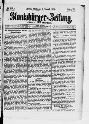 Staatsbürger-Zeitung on Aug 2, 1876