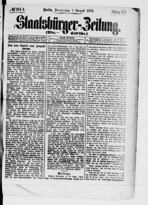 Staatsbürger-Zeitung vom 03.08.1876