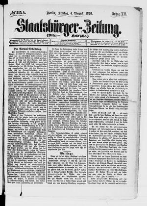 Staatsbürger-Zeitung on Aug 4, 1876