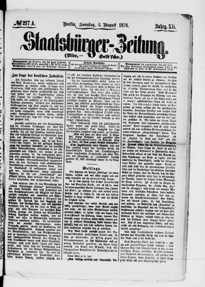 Staatsbürger-Zeitung on Aug 6, 1876