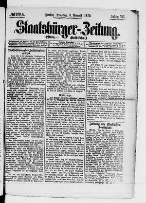 Staatsbürger-Zeitung vom 08.08.1876