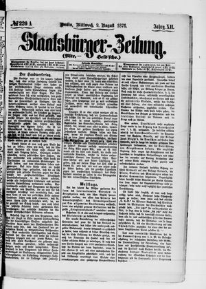 Staatsbürger-Zeitung vom 09.08.1876