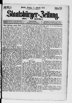 Staatsbürger-Zeitung on Aug 11, 1876
