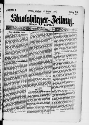Staatsbürger-Zeitung vom 18.08.1876
