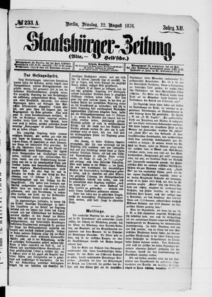 Staatsbürger-Zeitung vom 22.08.1876