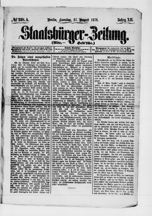 Staatsbürger-Zeitung vom 27.08.1876