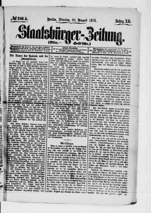 Staatsbürger-Zeitung on Aug 29, 1876