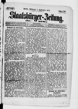Staatsbürger-Zeitung vom 06.09.1876