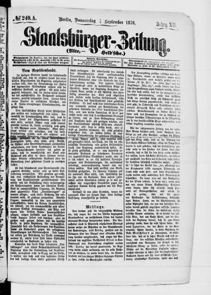 Staatsbürger-Zeitung on Sep 7, 1876