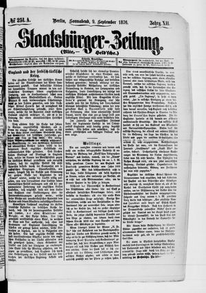 Staatsbürger-Zeitung vom 09.09.1876
