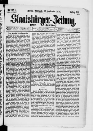 Staatsbürger-Zeitung vom 13.09.1876