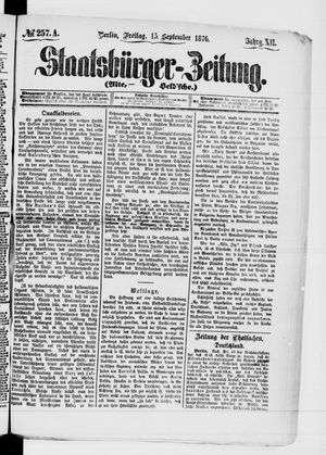 Staatsbürger-Zeitung on Sep 15, 1876