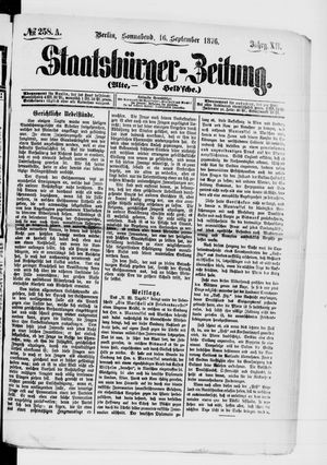 Staatsbürger-Zeitung on Sep 16, 1876