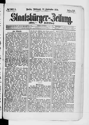 Staatsbürger-Zeitung on Sep 20, 1876