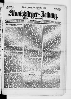 Staatsbürger-Zeitung vom 22.09.1876