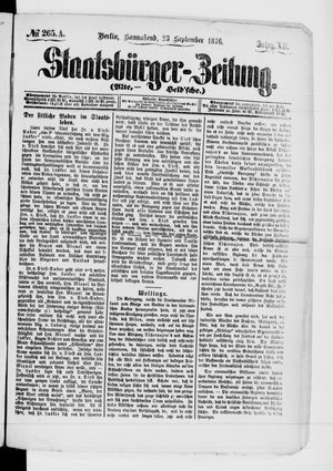 Staatsbürger-Zeitung vom 23.09.1876