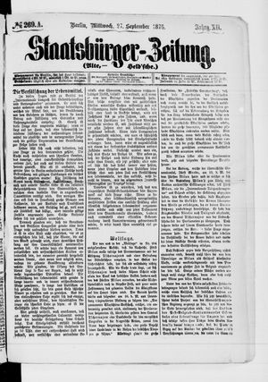 Staatsbürger-Zeitung vom 27.09.1876