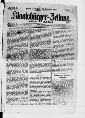 Staatsbürger-Zeitung vom 30.09.1876