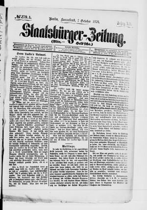 Staatsbürger-Zeitung on Oct 7, 1876